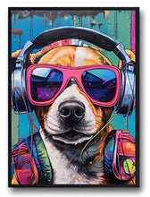 Load image into Gallery viewer, Cool Graffiti Gamer Headphones Animal Poster – Wall Art & Home Decor