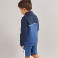 Load image into Gallery viewer, Ellesse Boys Felix Funnel Neck And Shorts Set Dark Blue/Navy