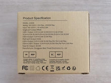 Load image into Gallery viewer, Universal Travel Adapter Worldwide with 2 USB C and 2 USB A Ports, Universal Plug Adaptor UK to World, International Adapter for EU, USA, UK, Australia, Thailand etc. not a Voltage Converter