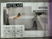 Load image into Gallery viewer, Non Slip Bath Mat for Tub, 101 x 40cm Extra Long Shower Mat Anti Mould, Machine Washable Bathroom Bathtub Mat with Suction Cups and Drain Holes, Soft on Feet, Clear