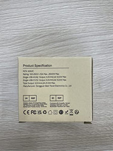 Universal Travel Adapter Worldwide with 2 USB C and 2 USB A Ports, Universal Plug Adaptor UK to World, International Adapter for EU, USA, UK, Australia, Thailand etc. not a Voltage Converter