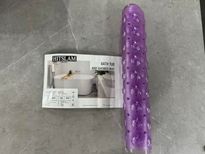 Non Slip Bath Mat for Tub, 101 x 40cm Extra Long Shower Mat Anti Mould, Machine Washable Bathroom Bathtub Mat with Suction Cups and Drain Holes, Soft on Feet, Clear