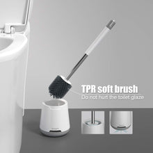 Load image into Gallery viewer, Silicone Toilet Brushes &amp; Holders, Deep Cleaner, Toilet Brush with Quick Drying Holder Set for Bathroom