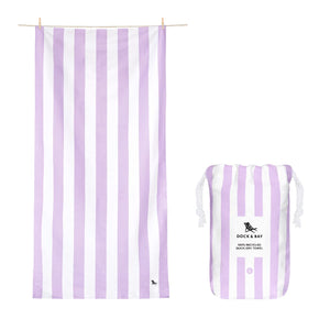 Beach Towel - Quick Dry, Sand Free - Compact, Lightweight - 100% Recycled - Includes Bag - Cabana - Whitsunday Blue - Large (160x90cm, 63x35)