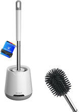 Load image into Gallery viewer, Silicone Toilet Brushes &amp; Holders, Deep Cleaner, Toilet Brush with Quick Drying Holder Set for Bathroom