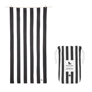 Beach Towel - Quick Dry, Sand Free - Compact, Lightweight - 100% Recycled - Includes Bag - Cabana - Whitsunday Blue - Large (160x90cm, 63x35)