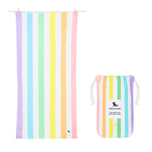Load image into Gallery viewer, Beach Towel - Quick Dry, Sand Free - Compact, Lightweight - 100% Recycled - Includes Bag - Cabana - Whitsunday Blue - Large (160x90cm, 63x35)