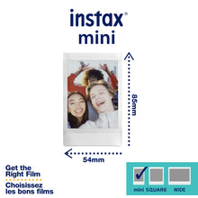 Load image into Gallery viewer, INSTAX mini instant film White Border, 20 shot Pack, suitable for all mini cameras and printers