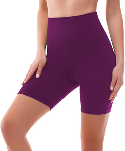 High Waisted Cycling Shorts Women - Tummy Control Buttery Soft Biker Yoga Running Gym Black Workout Athletic Shorts