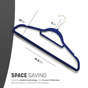 Velvet Hangers 20 Pack - Non-Slip Clothes Hangers with Tie Bar & 360° Hook - Durable & Sturdy, Space-Saving Wardrobe Organisers for Suits, Jackets & Clothes- Home Storage Solution (Grey)