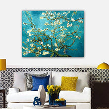 Load image into Gallery viewer, Wieco Art Giclee Canvas Prints Wall Art for Wall Decor by Van Gogh Paintings Almond Blossom Modern One Piece Stretched and Framed Abstract Flowers Artwork Home Office Decorations