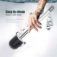 Load image into Gallery viewer, Silicone Toilet Brushes &amp; Holders, Deep Cleaner, Toilet Brush with Quick Drying Holder Set for Bathroom
