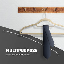 Load image into Gallery viewer, Velvet Hangers 20 Pack - Non-Slip Clothes Hangers with Tie Bar &amp; 360° Hook - Durable &amp; Sturdy, Space-Saving Wardrobe Organisers for Suits, Jackets &amp; Clothes- Home Storage Solution (Grey)