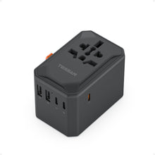 Load image into Gallery viewer, Universal Travel Adapter Worldwide with 2 USB C and 2 USB A Ports, Universal Plug Adaptor UK to World, International Adapter for EU, USA, UK, Australia, Thailand etc. not a Voltage Converter