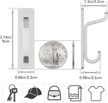Load image into Gallery viewer, Self Adhesive Hooks, Extra Sticky and Strong, Hanging up to 6KG, Heavy Duty Stick on, No-Nail Hook for Back of Door, Black, 4 Pack