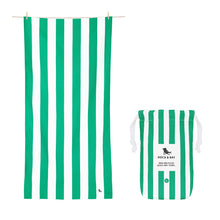 Load image into Gallery viewer, Beach Towel - Quick Dry, Sand Free - Compact, Lightweight - 100% Recycled - Includes Bag - Cabana - Whitsunday Blue - Large (160x90cm, 63x35)