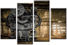 Load image into Gallery viewer, 4 Panel Wall Art Metallurgical Firm Waiting For A Demolition Machine Old Factory Painting Pictures Print On Canvas Architecture The Picture For Home Modern Decoration Piece Wooden Frame Ready To Hang
