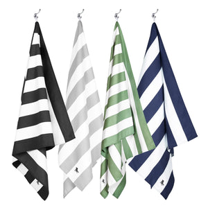 Beach Towel - Quick Dry, Sand Free - Compact, Lightweight - 100% Recycled - Includes Bag - Cabana - Whitsunday Blue - Large (160x90cm, 63x35)