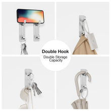 Load image into Gallery viewer, Self Adhesive Hooks, Extra Sticky and Strong, Hanging up to 6KG, Heavy Duty Stick on, No-Nail Hook for Back of Door, Black, 4 Pack