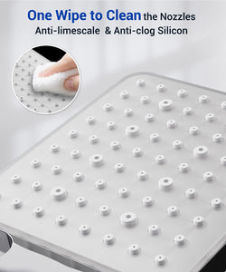 Shower Head, High Pressure, Shower Heads with 6 Modes, Power Shower Head Only, Universal Water Saving Large ShowerHead