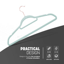 Load image into Gallery viewer, Velvet Hangers 20 Pack - Non-Slip Clothes Hangers with Tie Bar &amp; 360° Hook - Durable &amp; Sturdy, Space-Saving Wardrobe Organisers for Suits, Jackets &amp; Clothes- Home Storage Solution (Grey)