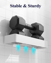 Load image into Gallery viewer, 2 Pack Rustproof Shower Caddy - 2 Shelves, Drill-Free &amp; Quick-Dry Shower Organizer, Rustproof Bathroom Shelves with 4 Hooks, Large, Black