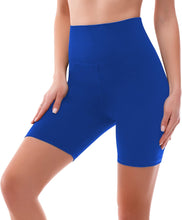 Load image into Gallery viewer, High Waisted Cycling Shorts Women - Tummy Control Buttery Soft Biker Yoga Running Gym Black Workout Athletic Shorts
