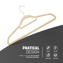 Load image into Gallery viewer, Velvet Hangers 20 Pack - Non-Slip Clothes Hangers with Tie Bar &amp; 360° Hook - Durable &amp; Sturdy, Space-Saving Wardrobe Organisers for Suits, Jackets &amp; Clothes- Home Storage Solution (Grey)