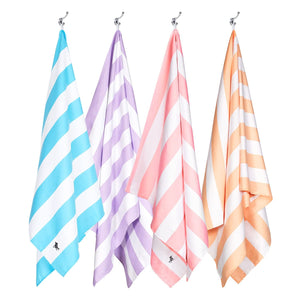 Beach Towel - Quick Dry, Sand Free - Compact, Lightweight - 100% Recycled - Includes Bag - Cabana - Whitsunday Blue - Large (160x90cm, 63x35)