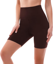 Load image into Gallery viewer, High Waisted Cycling Shorts Women - Tummy Control Buttery Soft Biker Yoga Running Gym Black Workout Athletic Shorts