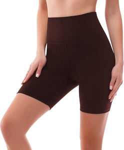 High Waisted Cycling Shorts Women - Tummy Control Buttery Soft Biker Yoga Running Gym Black Workout Athletic Shorts