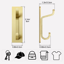 Load image into Gallery viewer, Self Adhesive Hooks, Extra Sticky and Strong, Hanging up to 6KG, Heavy Duty Stick on, No-Nail Hook for Back of Door, Black, 4 Pack