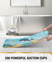 Load image into Gallery viewer, Non Slip Bath Mat for Tub, 101 x 40cm Extra Long Shower Mat Anti Mould, Machine Washable Bathroom Bathtub Mat with Suction Cups and Drain Holes, Soft on Feet, Clear