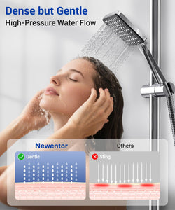 Shower Head, High Pressure, Shower Heads with 6 Modes, Power Shower Head Only, Universal Water Saving Large ShowerHead