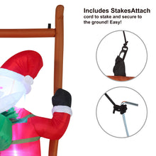 Load image into Gallery viewer, Inflatable Hanging Christmas Decoration, 1.8 m, Climbing Santa Claus with Built-in LED, for Christmas Party, Indoor, Outdoor, Garden, Lawn