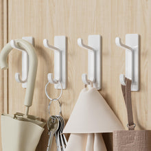 Load image into Gallery viewer, Self Adhesive Hooks, Extra Sticky and Strong, Hanging up to 6KG, Heavy Duty Stick on, No-Nail Hook for Back of Door, Black, 4 Pack