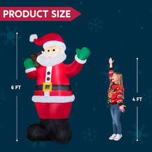 Load image into Gallery viewer, Inflatable Hanging Christmas Decoration, 1.8 m, Climbing Santa Claus with Built-in LED, for Christmas Party, Indoor, Outdoor, Garden, Lawn