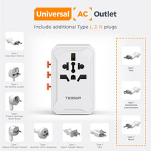 Load image into Gallery viewer, Universal Travel Adapter Worldwide with 2 USB C and 2 USB A Ports, Universal Plug Adaptor UK to World, International Adapter for EU, USA, UK, Australia, Thailand etc. not a Voltage Converter
