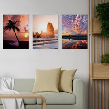 Load image into Gallery viewer, Sunset Beach Canvas Wall Art for Living Room Modern Artwork Nature Blue Sea Landscape Bathroom Pictures Bedroom Wall Décor Family Prints Paintings Wall Decorations Hallway Kitchen Office, YH1306
