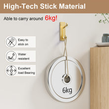 Load image into Gallery viewer, Self Adhesive Hooks, Extra Sticky and Strong, Hanging up to 6KG, Heavy Duty Stick on, No-Nail Hook for Back of Door, Black, 4 Pack