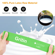 Load image into Gallery viewer, Gritin Resistance Bands, Set of 5 Skin-Friendly Resistance Fitness Exercise Loop Bands with 5 Different Strength Levels - Carrying Case Included - Ideal for Home, Gym, Yoga, Training