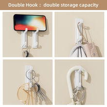 Load image into Gallery viewer, Self Adhesive Hooks, Extra Sticky and Strong, Hanging up to 6KG, Heavy Duty Stick on, No-Nail Hook for Back of Door, Black, 4 Pack