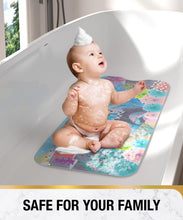 Load image into Gallery viewer, Non Slip Bath Mat for Tub, 101 x 40cm Extra Long Shower Mat Anti Mould, Machine Washable Bathroom Bathtub Mat with Suction Cups and Drain Holes, Soft on Feet, Clear