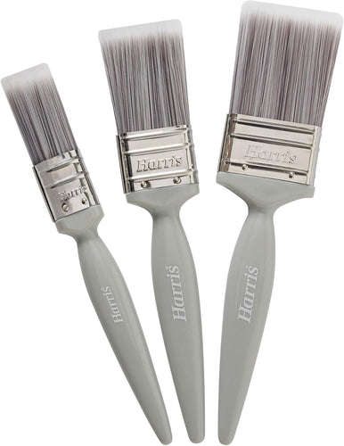 Harris Essentials Walls & Ceilings Paint Brushes, 3 Brush Pack, 1