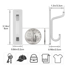 Load image into Gallery viewer, Self Adhesive Hooks, Extra Sticky and Strong, Hanging up to 6KG, Heavy Duty Stick on, No-Nail Hook for Back of Door, Black, 4 Pack