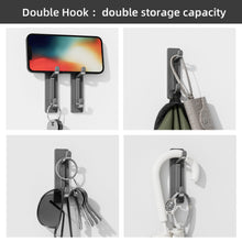 Load image into Gallery viewer, Self Adhesive Hooks, Extra Sticky and Strong, Hanging up to 6KG, Heavy Duty Stick on, No-Nail Hook for Back of Door, Black, 4 Pack