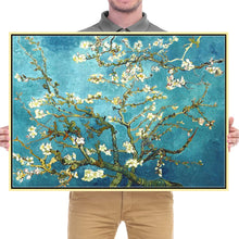 Load image into Gallery viewer, Wieco Art Giclee Canvas Prints Wall Art for Wall Decor by Van Gogh Paintings Almond Blossom Modern One Piece Stretched and Framed Abstract Flowers Artwork Home Office Decorations