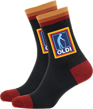 Load image into Gallery viewer, Oldi Mens Funny Socks | Size 6-12 Cotton Mens Novelty Socks Funny Gifts for Men | Rude Secret Santa Gifts For Men Stocking Fillers | Christmas Presents For Dad Joke Presents for Grandad