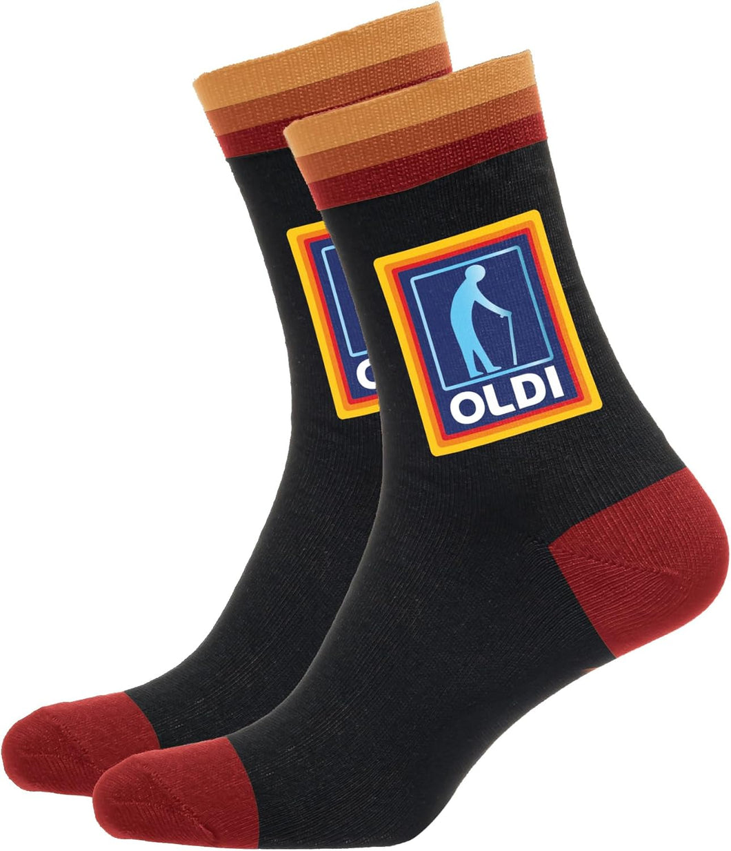Oldi Mens Funny Socks | Size 6-12 Cotton Mens Novelty Socks Funny Gifts for Men | Rude Secret Santa Gifts For Men Stocking Fillers | Christmas Presents For Dad Joke Presents for Grandad