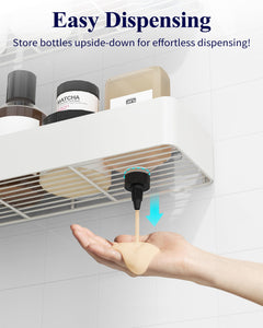 2 Pack Rustproof Shower Caddy - 2 Shelves, Drill-Free & Quick-Dry Shower Organizer, Rustproof Bathroom Shelves with 4 Hooks, Large, Black